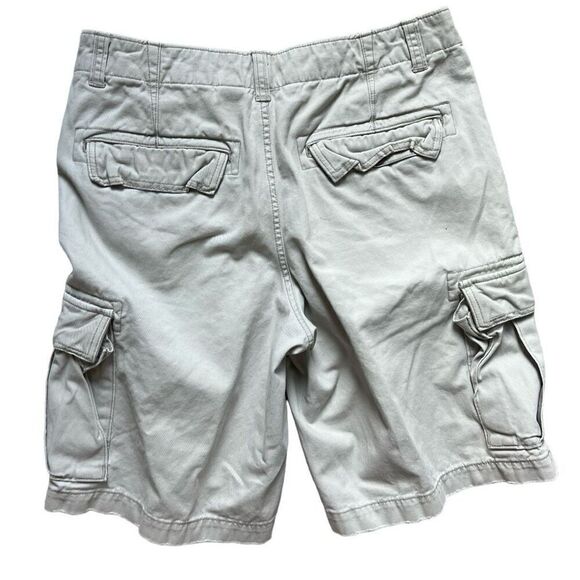 Mens Eddie Bauer Khaki Legend Wash Cargo Utility Chino Shorts - Sz 33 - Picture 3 of 3